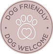 Dog friendly dogs welcome logo